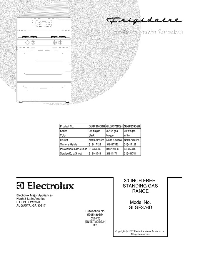 Diagram for GLGF376DBH