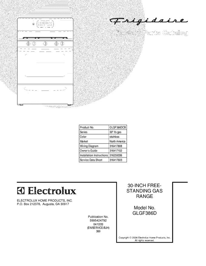 Diagram for GLGF386DCB