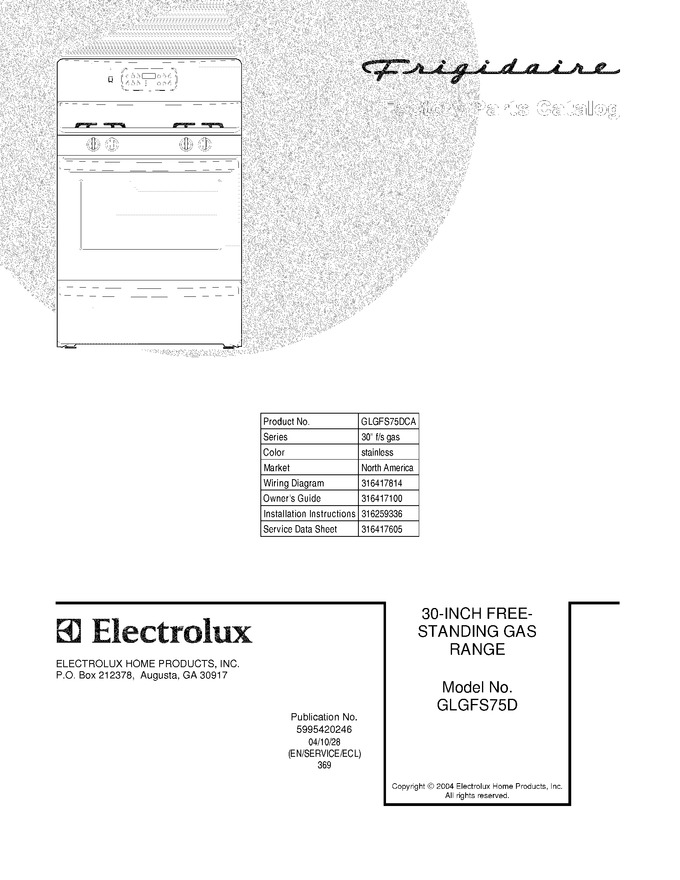 Diagram for GLGFS75DCA