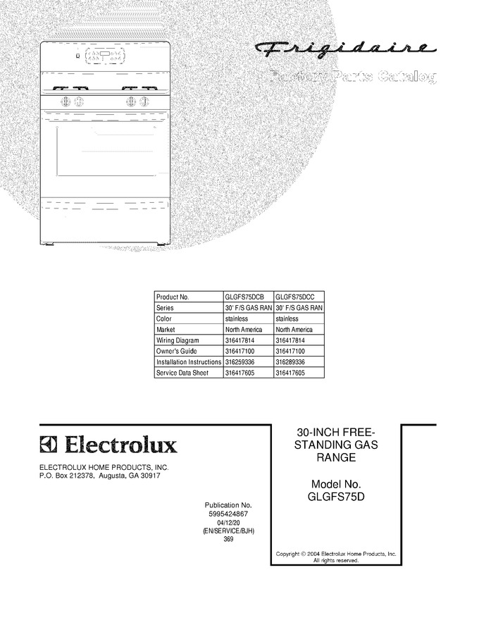Diagram for GLGFS75DCB