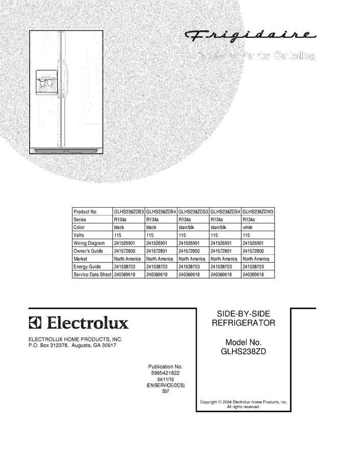 Diagram for GLHS238ZDS4