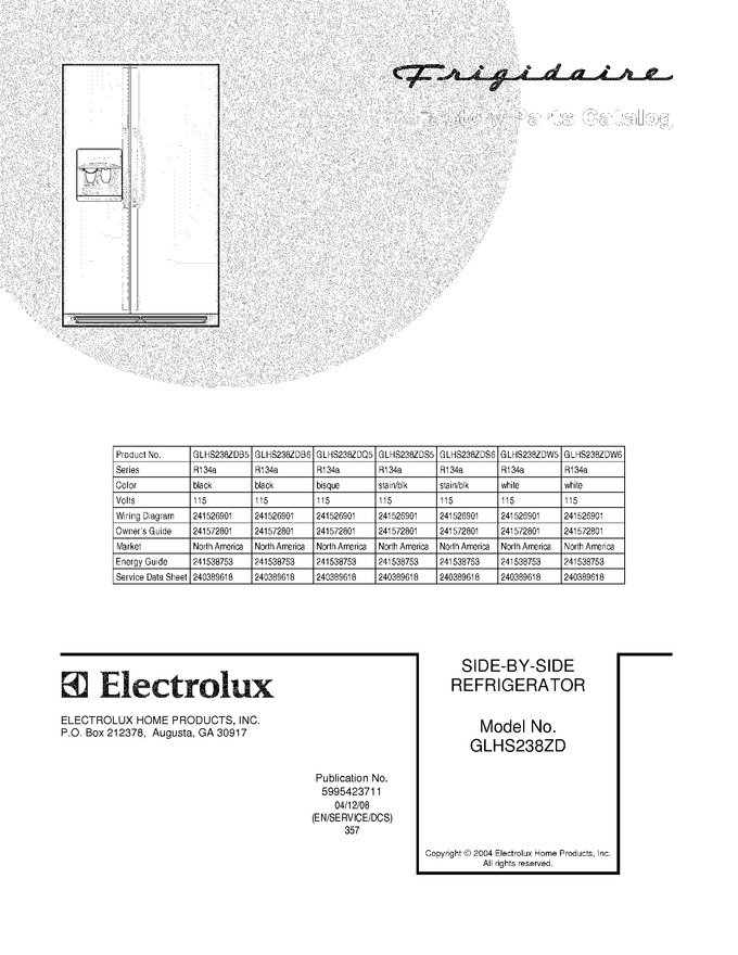 Diagram for GLHS238ZDB5