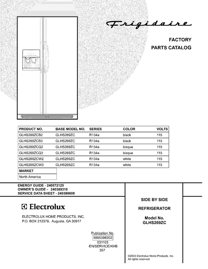 Diagram for GLHS269ZCW3