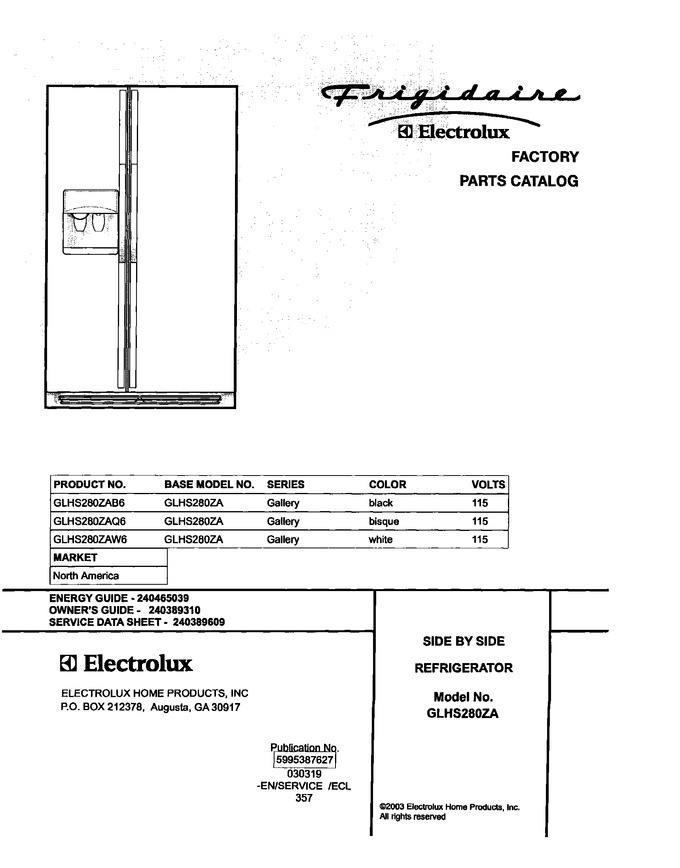 Diagram for GLHS280ZAW6