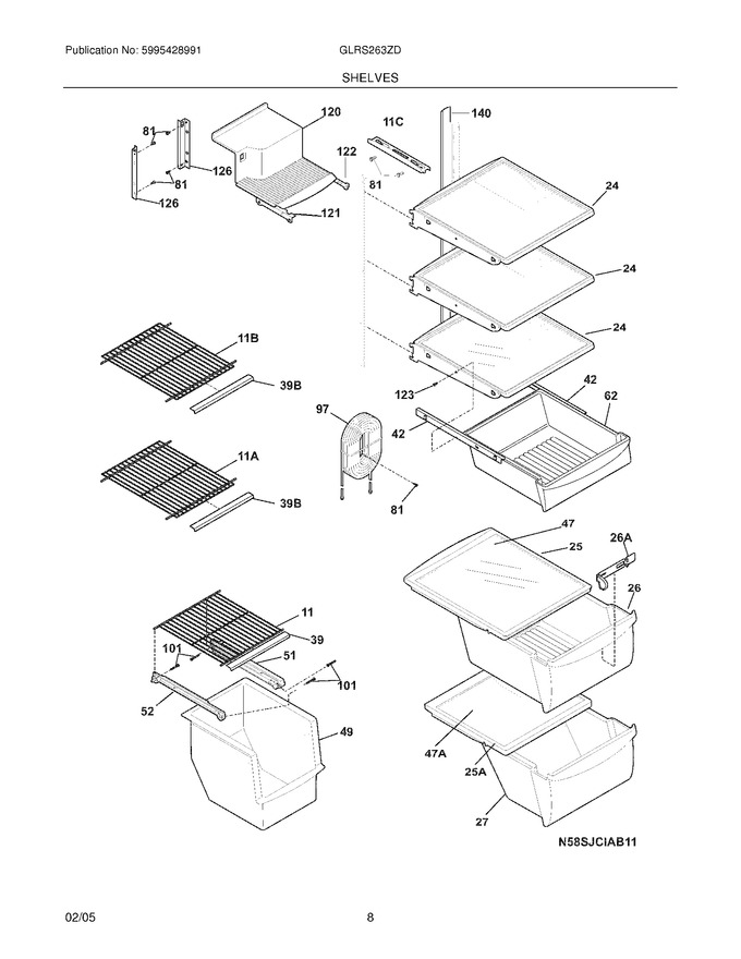 Diagram for GLRS263ZDW6