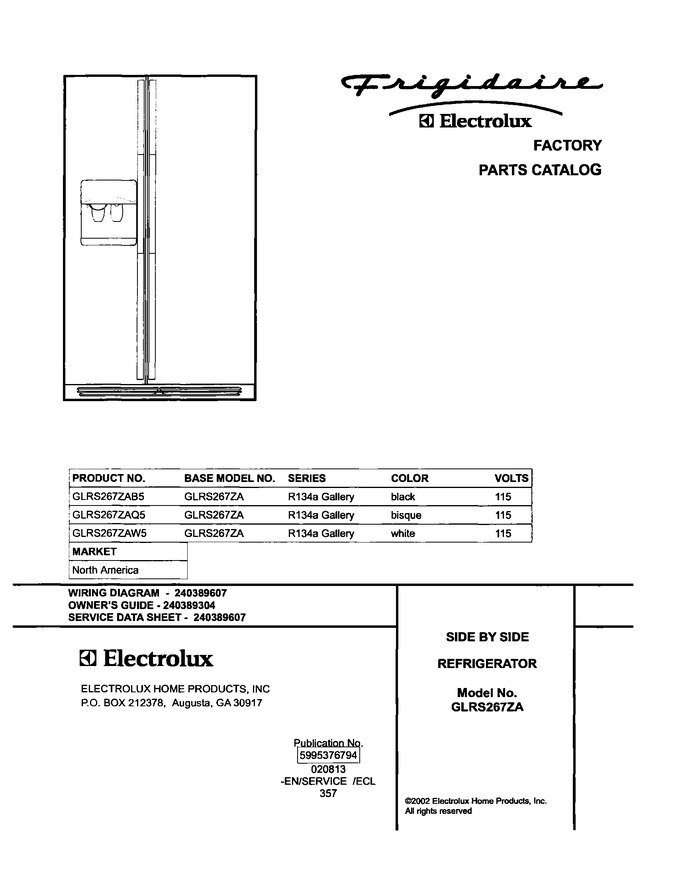 Diagram for GLRS267ZAW5