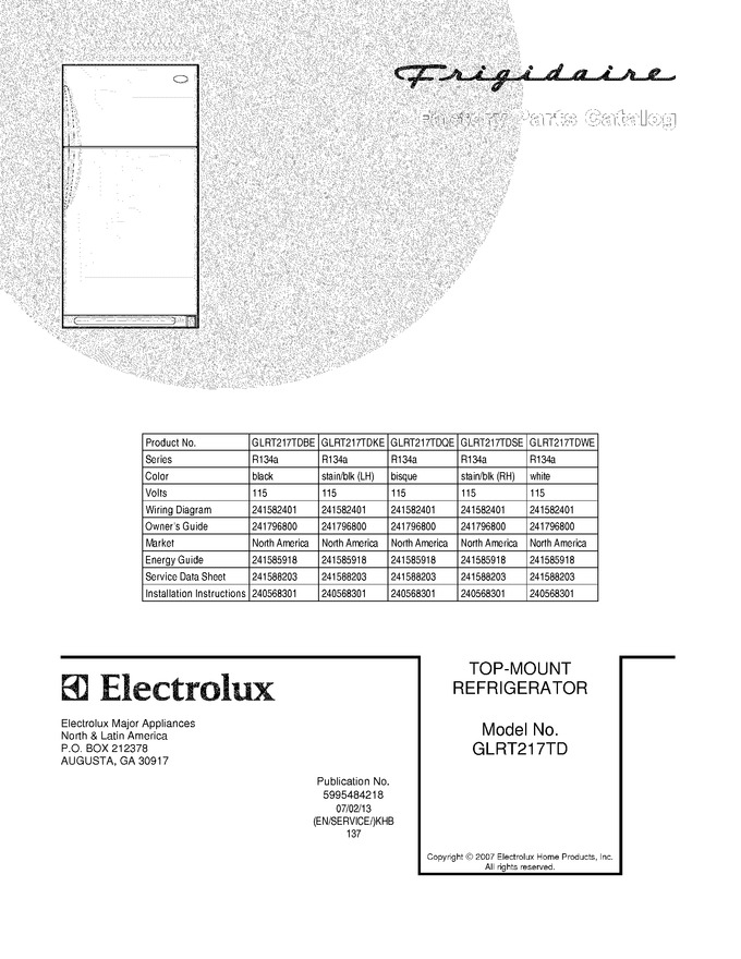 Diagram for GLRT217TDWE