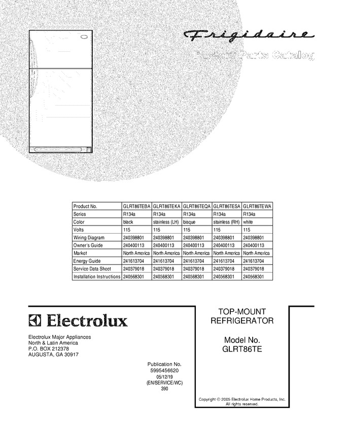 Diagram for GLRT86TEKA