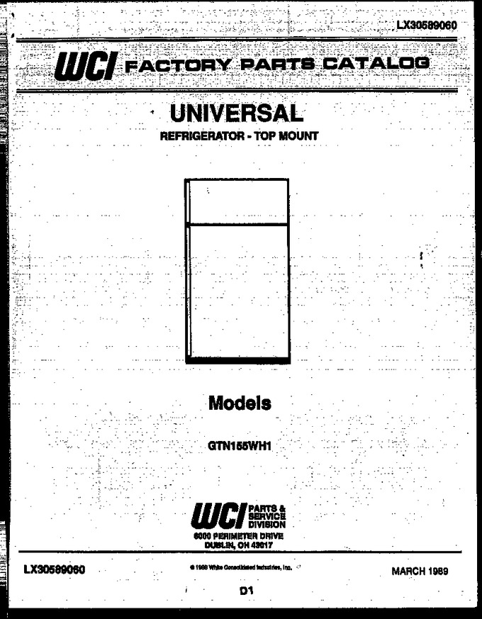 Diagram for GTN155WHD1