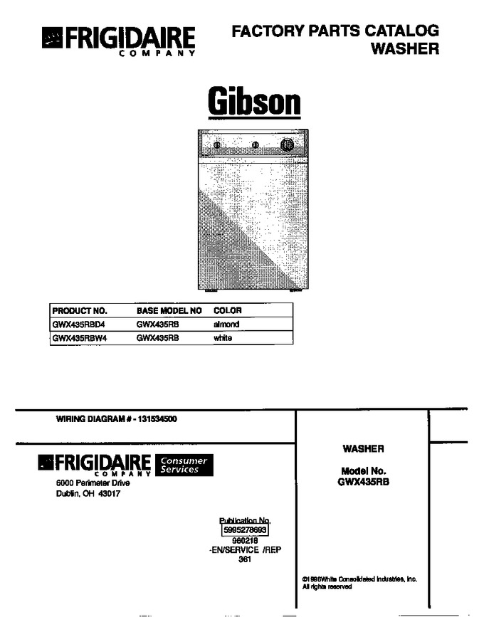 Diagram for GWX435RBW4