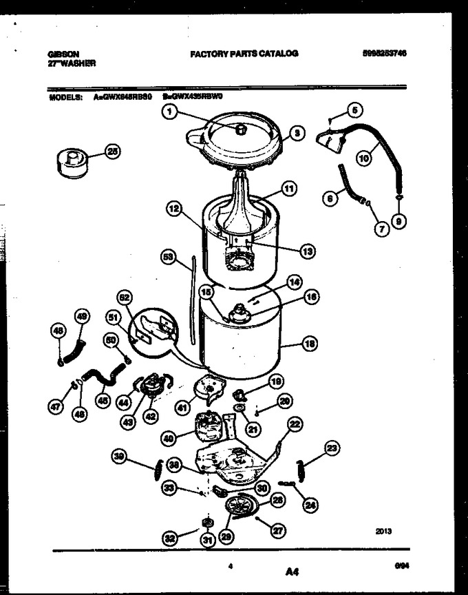 Diagram for GWX435RBW0