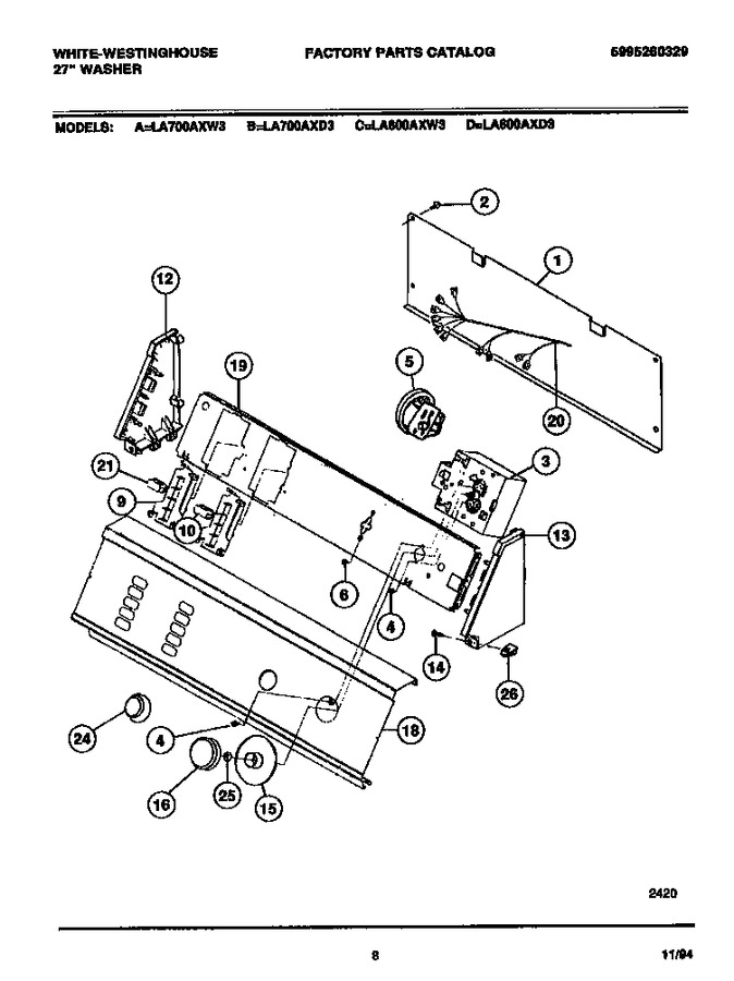 Diagram for LA600AXW3
