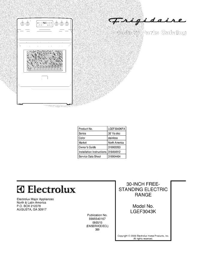 Diagram for LGEF3043KFA