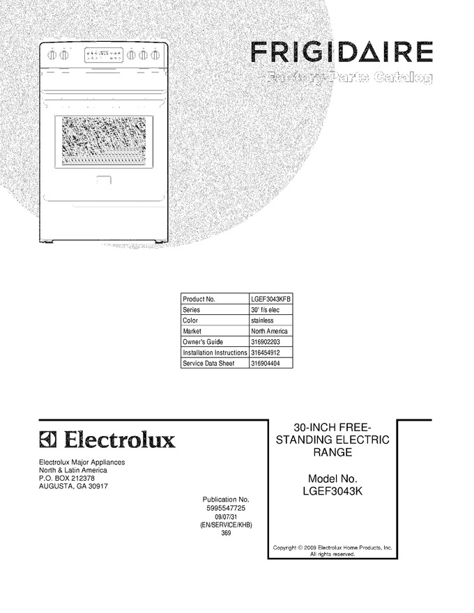 Diagram for LGEF3043KFB
