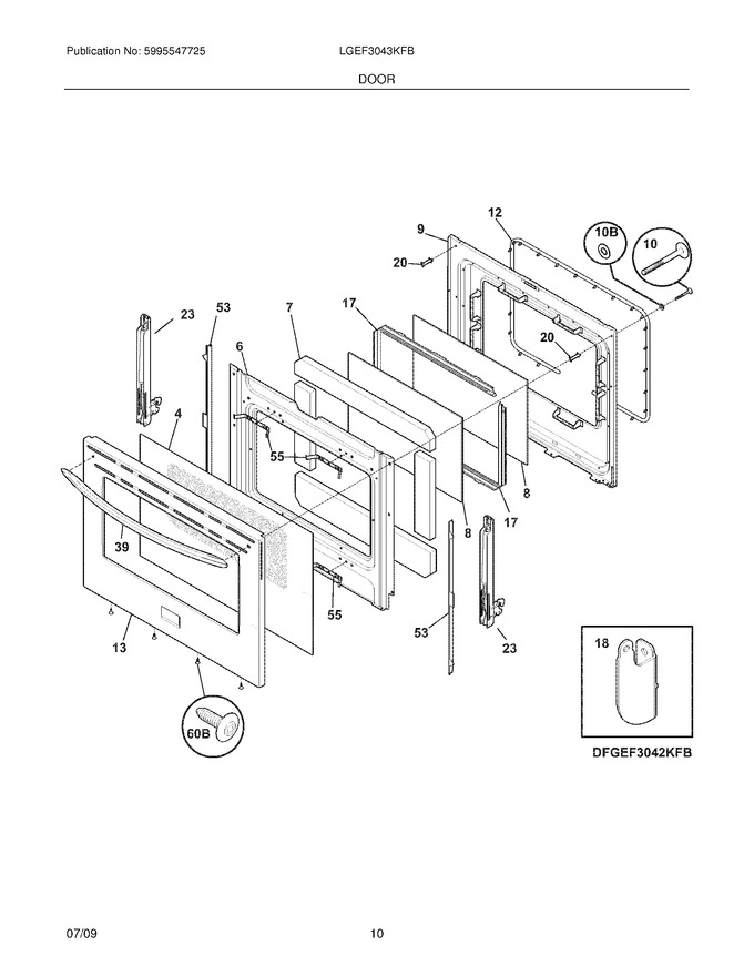 Diagram for LGEF3043KFB