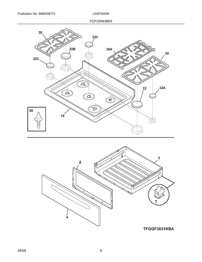 Diagram for LGGF3032KQA