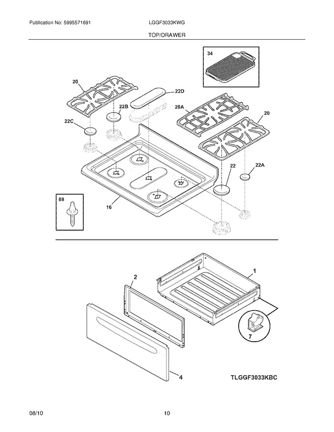 Diagram for LGGF3033KWG