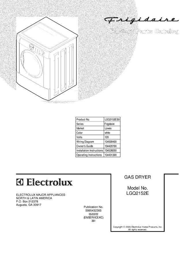 Diagram for LGQ2152ES0