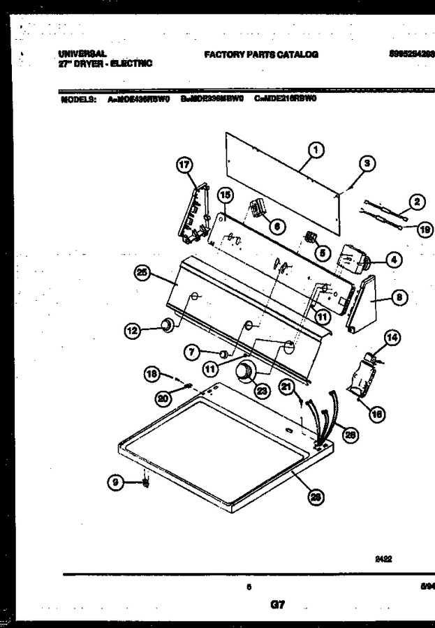 Diagram for MDE436RBWD0