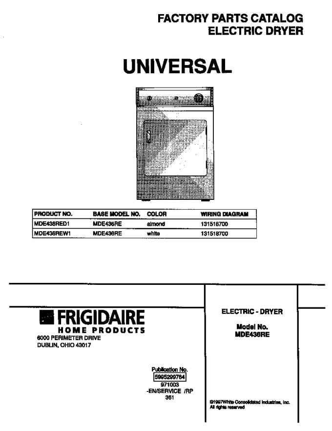 Diagram for MDE436REW1