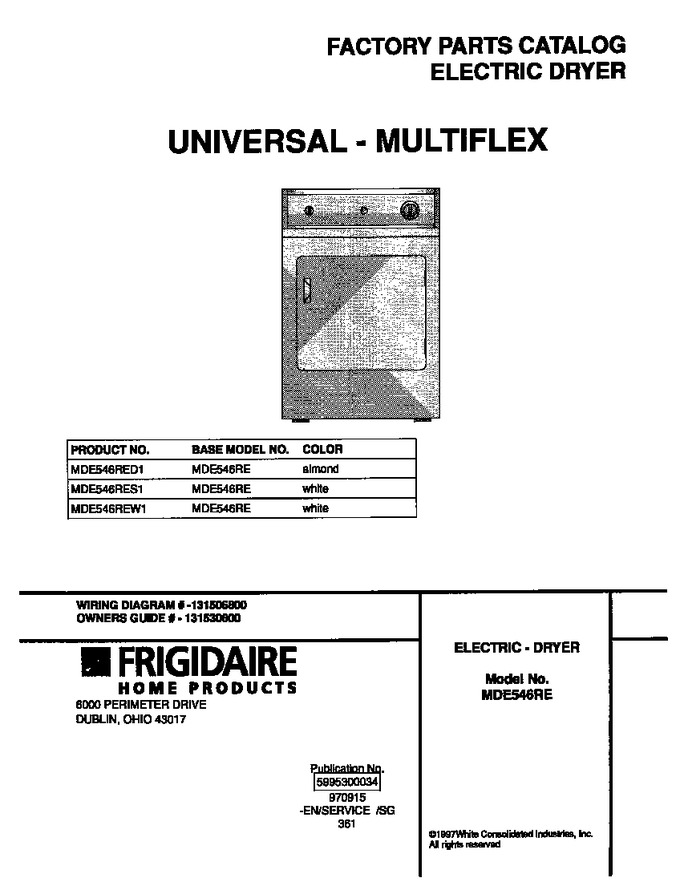 Diagram for MDE546RED1