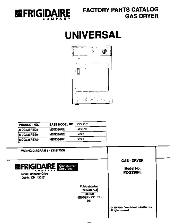 Diagram for MDG336REW0