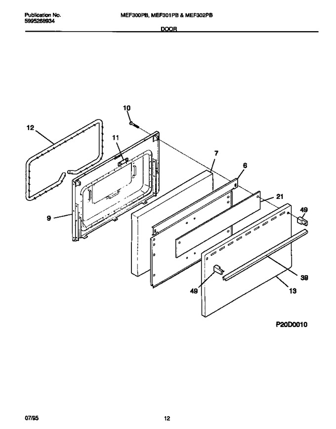 Diagram for MEF300PBWE