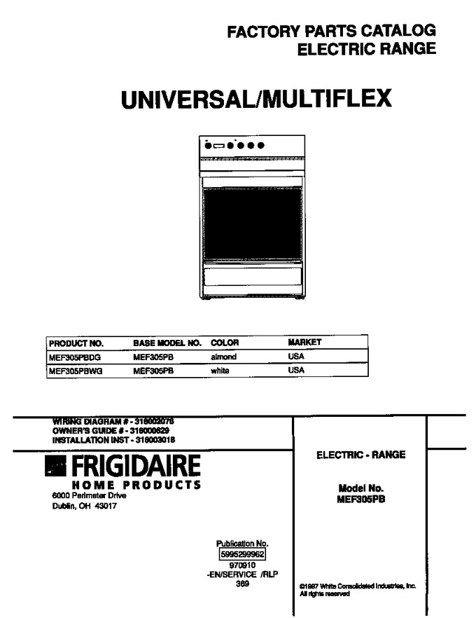 Diagram for MEF305PBWG