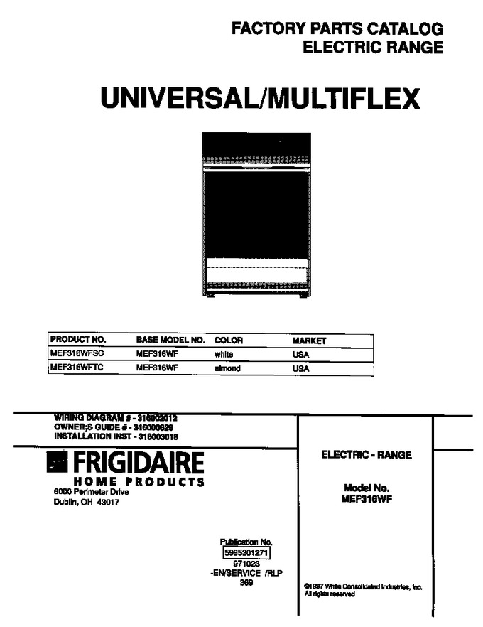 Diagram for MEF316WFTC