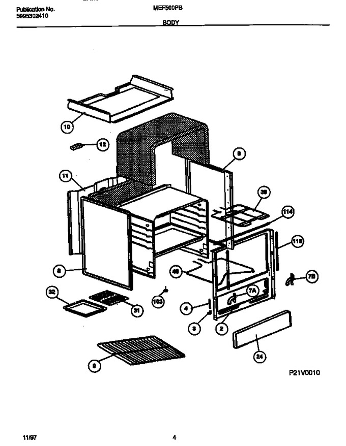 Diagram for MEF500PBWB