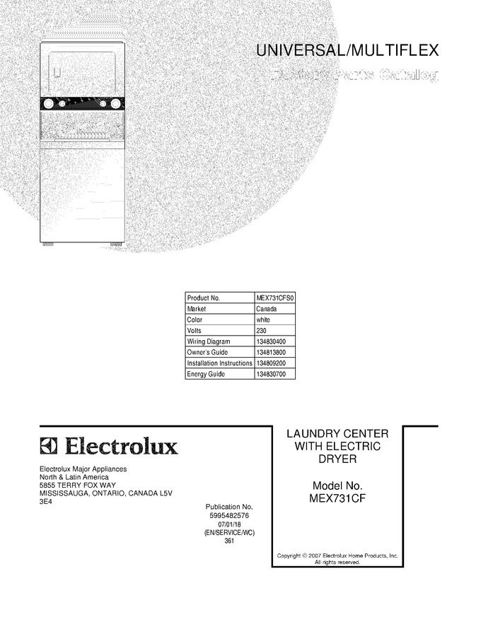 Diagram for MEX731CFS0