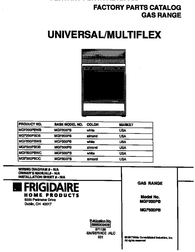 Diagram for MGF500PBWB