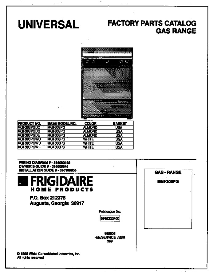 Diagram for MGF303PGWD
