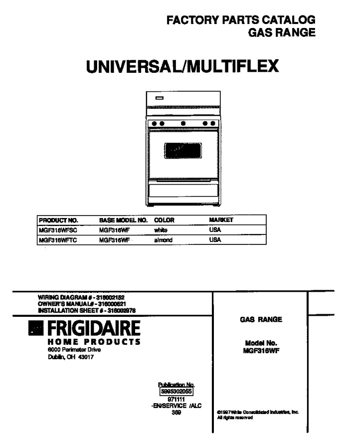 Diagram for MGF316WFSC