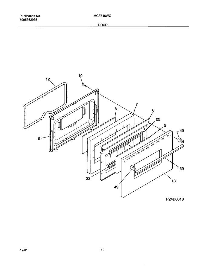 Diagram for MGF316WGSK