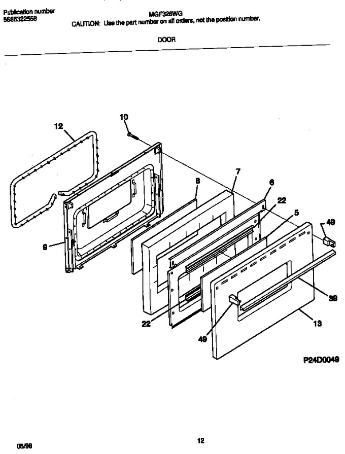 Diagram for MGF326WGTD