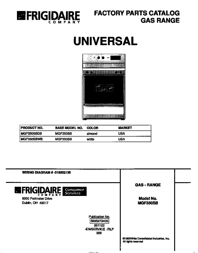 Diagram for MGF350SBWB
