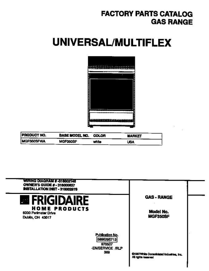 Diagram for MGF350SFWA