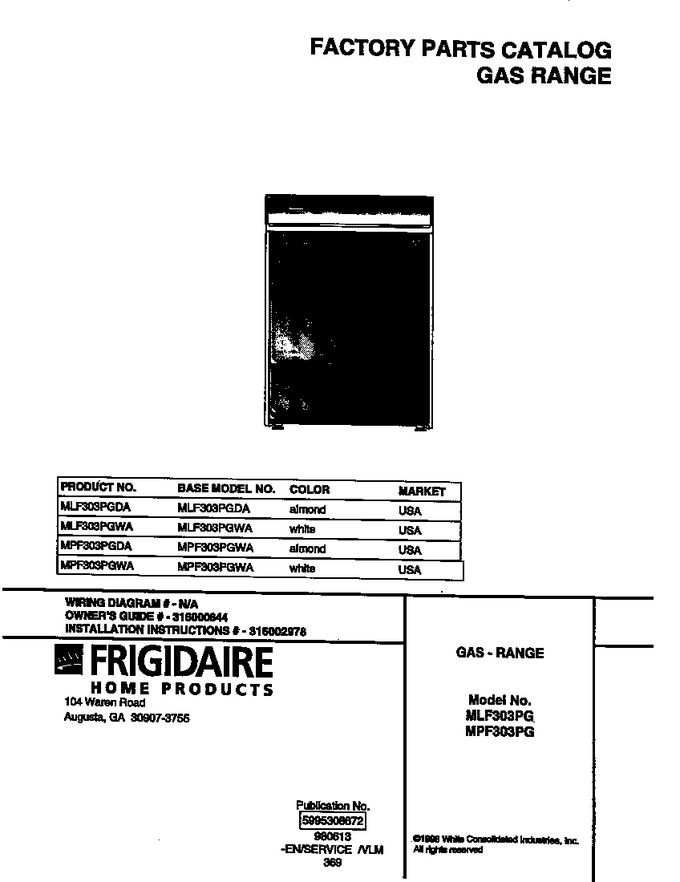 Diagram for MPF303PGWA
