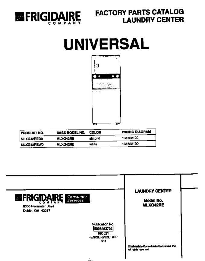 Diagram for MLXG42REW0