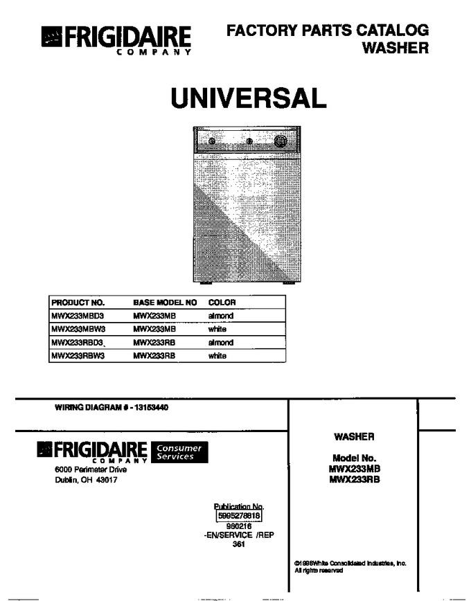 Diagram for MWX233RBD3