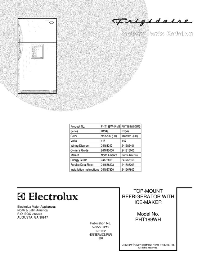 Diagram for PHT189WHKM3