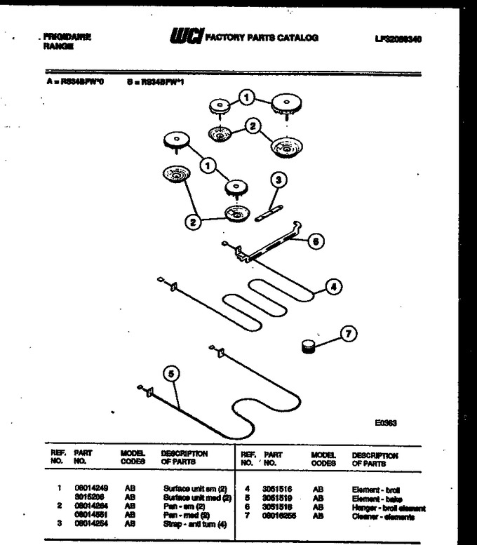 Diagram for RS34BFW0