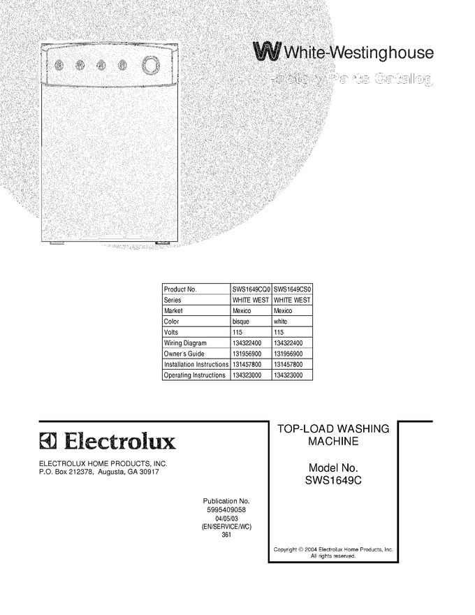Diagram for SWS1649CQ0