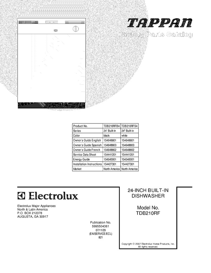 Diagram for TDB210RFS4