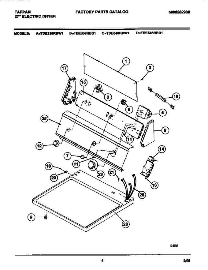 Diagram for TDE546RBW1