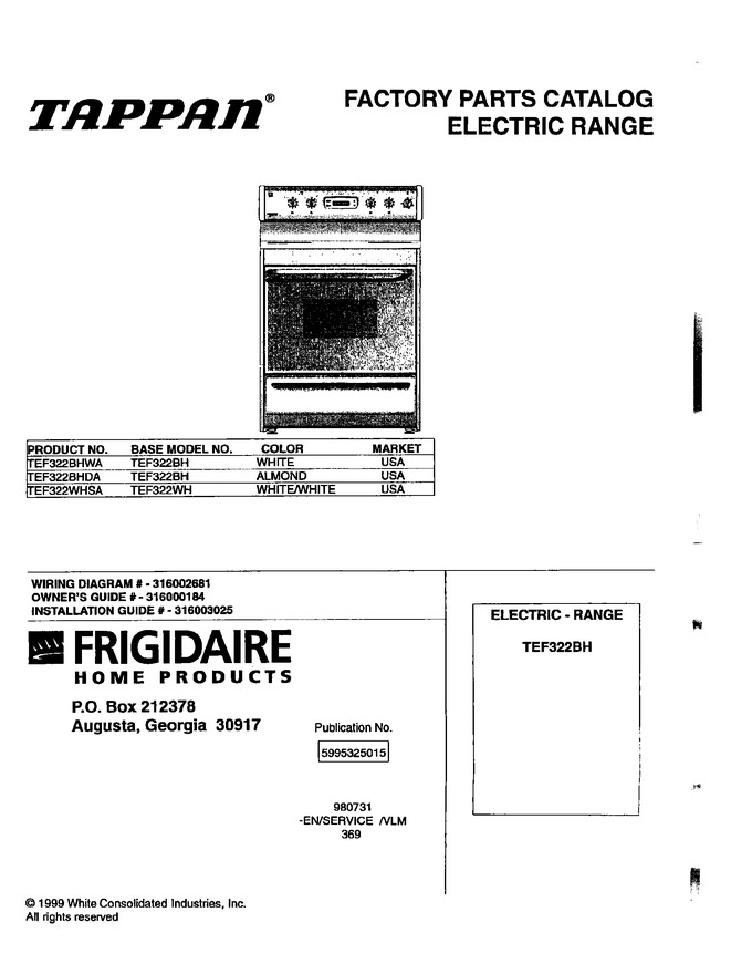 Diagram for TEF322BHWA