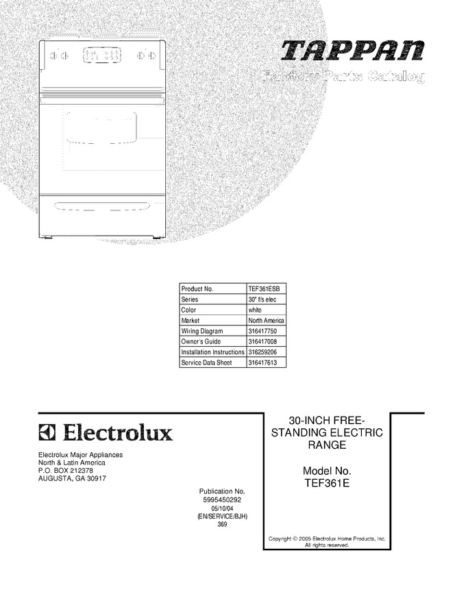 Diagram for TEF361ESB