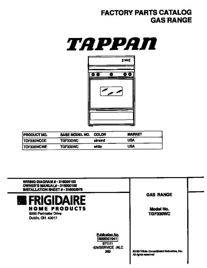 Diagram for TGF330WCDE
