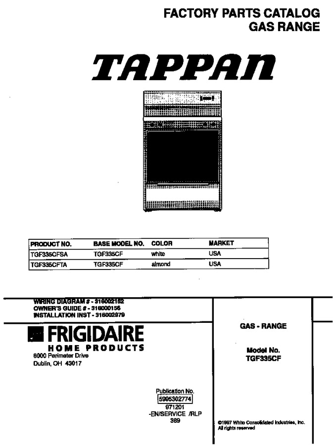 Diagram for TGF335CFSA